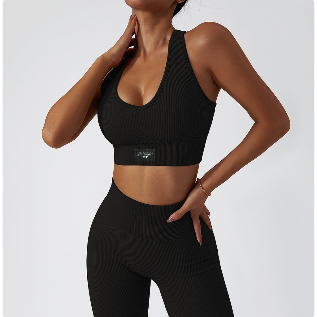 V-Ribbed Sports Bra